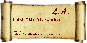Labáth Alexandra névjegykártya